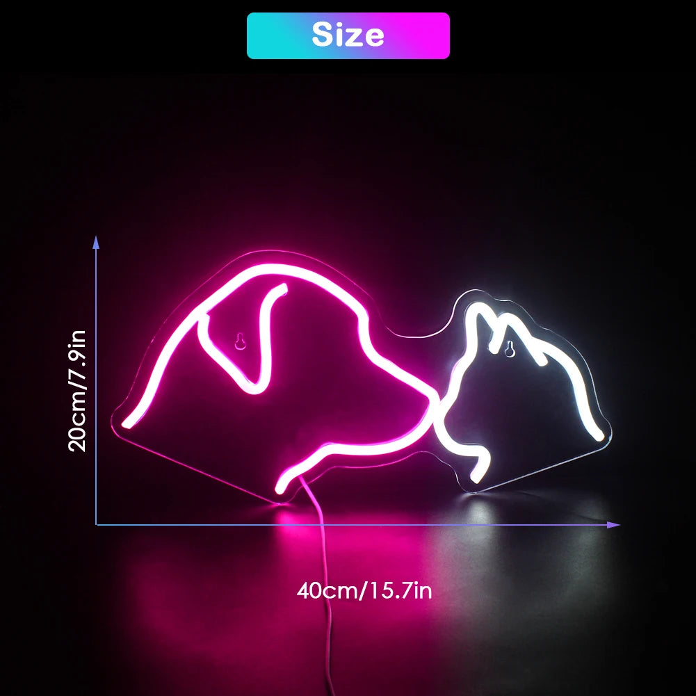 Letreiro de LED 5V USB para Cães e Gatos - Econômico