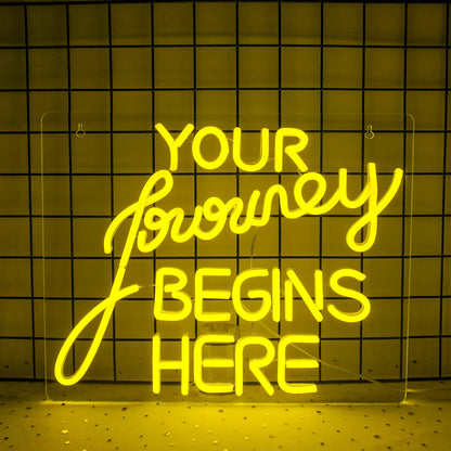 Letreiro de LED USB 5V Journey Begin - Econômico