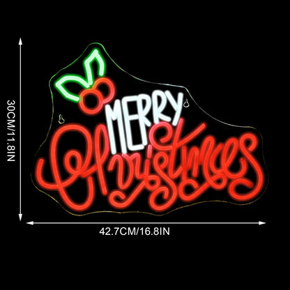 Merry Christmas 5V USB LED Neon Sign - Budget Friendly
