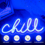 Chill – letreiro de néon LED (5 V USB)