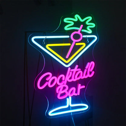 Letreiro de LED USB 5V para Bar de Coquetéis - Econômico