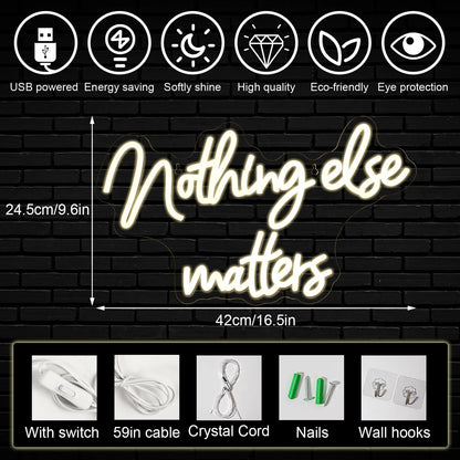 Nada Mais Importa 5V USB Letreiro de LED - Econômico