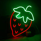 Morango – letreiro de néon LED (5 V USB)