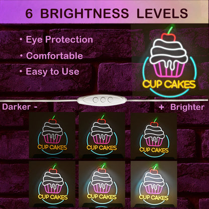 Letreiro de LED USB 5V Cup Cake - Econômico