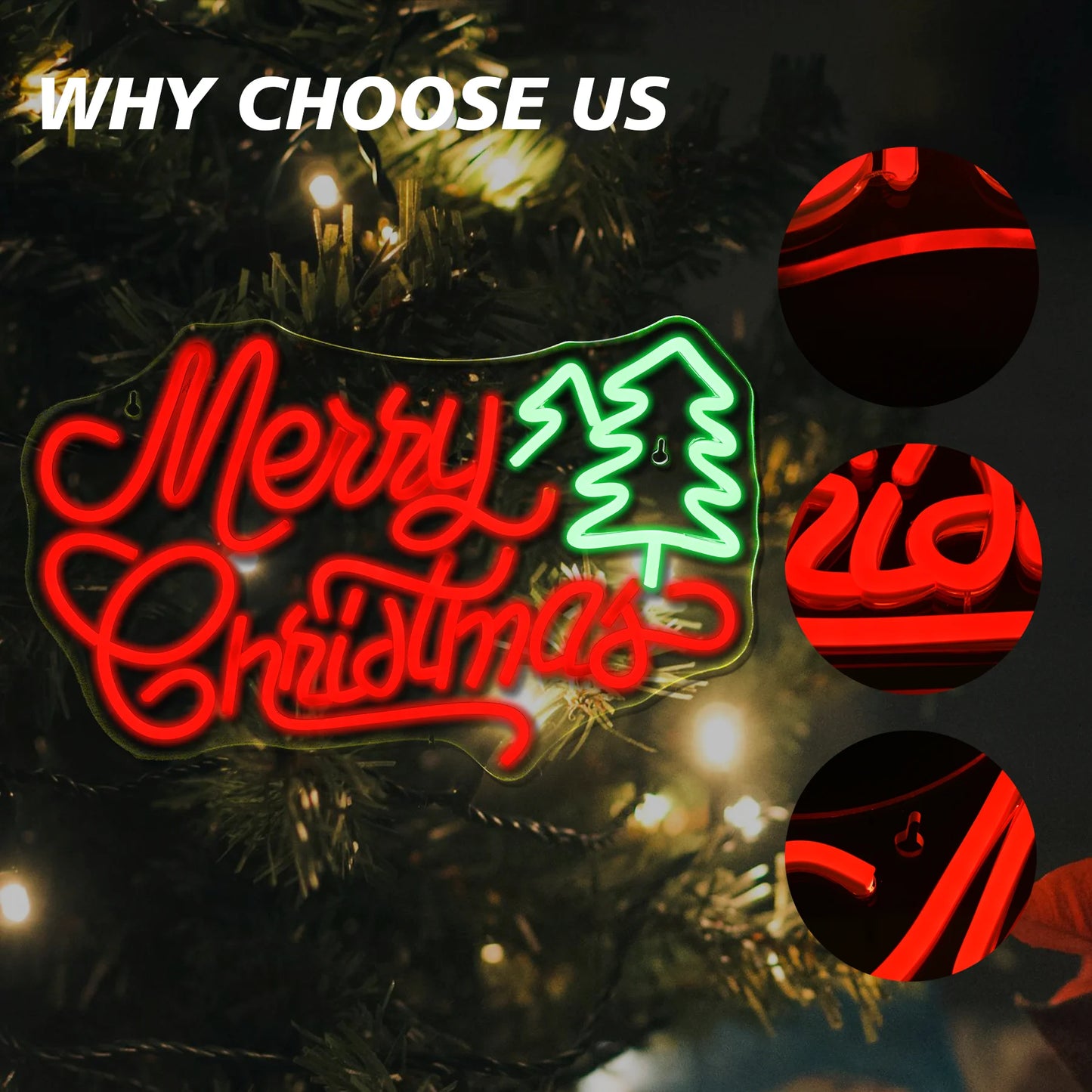 Árvore de Natal 5V USB Letreiro de LED - Econômico