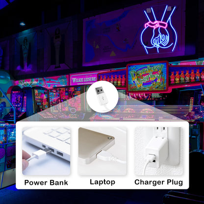 Letreiro de LED Corpo Feminino Sexy 5V USB - Econômico