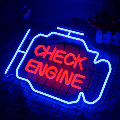 Letreiro de LED USB 5V "Check Engine" - Econômico