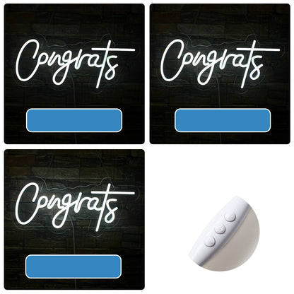 Congrats 5V USB LED Neon Sign - Budget Friendly