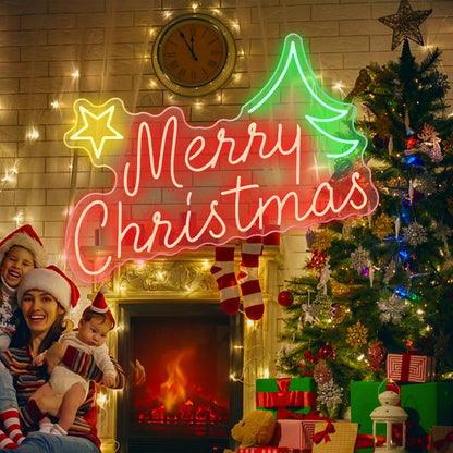 Placa de LED "Feliz Natal" 5V USB - Econômica