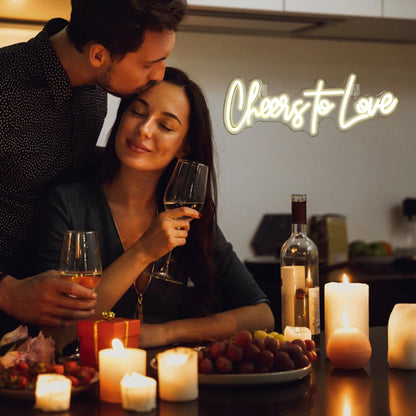 Cheers to Love 5V USB Letreiro de LED - Econômico