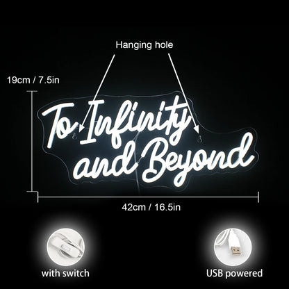 Para o Infinito e Além 5V USB Letreiro de LED - Econômico