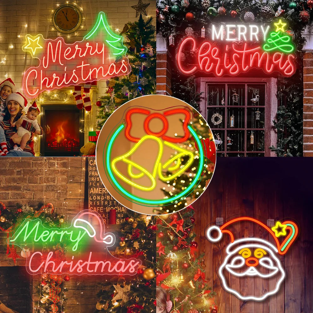 Motivos de Natal predefinidos – letreiro de néon LED (5 V USB)
