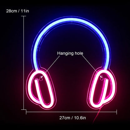 Headphone 5V USB LED Neon Sign - Budget Friendly