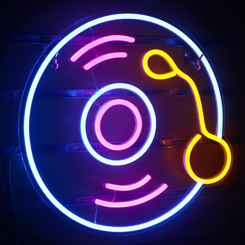 Motivo de disco – letreiro de néon LED (5 V USB)