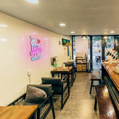 Letreiro de LED 5V USB para Milkshakes - Econômico