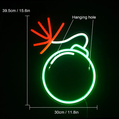 Letreiro de LED Verde 5V USB - Econômico