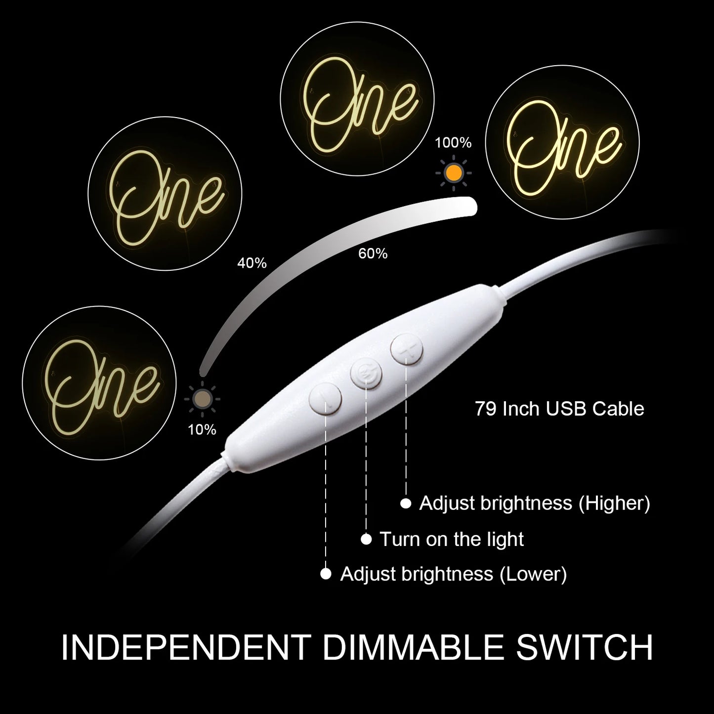 One 5V USB LED Neon Sign - Budget Friendly