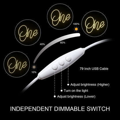 One 5V USB LED Neon Sign - Budget Friendly