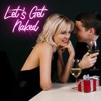 Let's Get Naked – letreiro de néon LED (5 V USB)