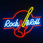 Letreiro de LED de Guitarra Rock and Roll 5V USB - Econômico