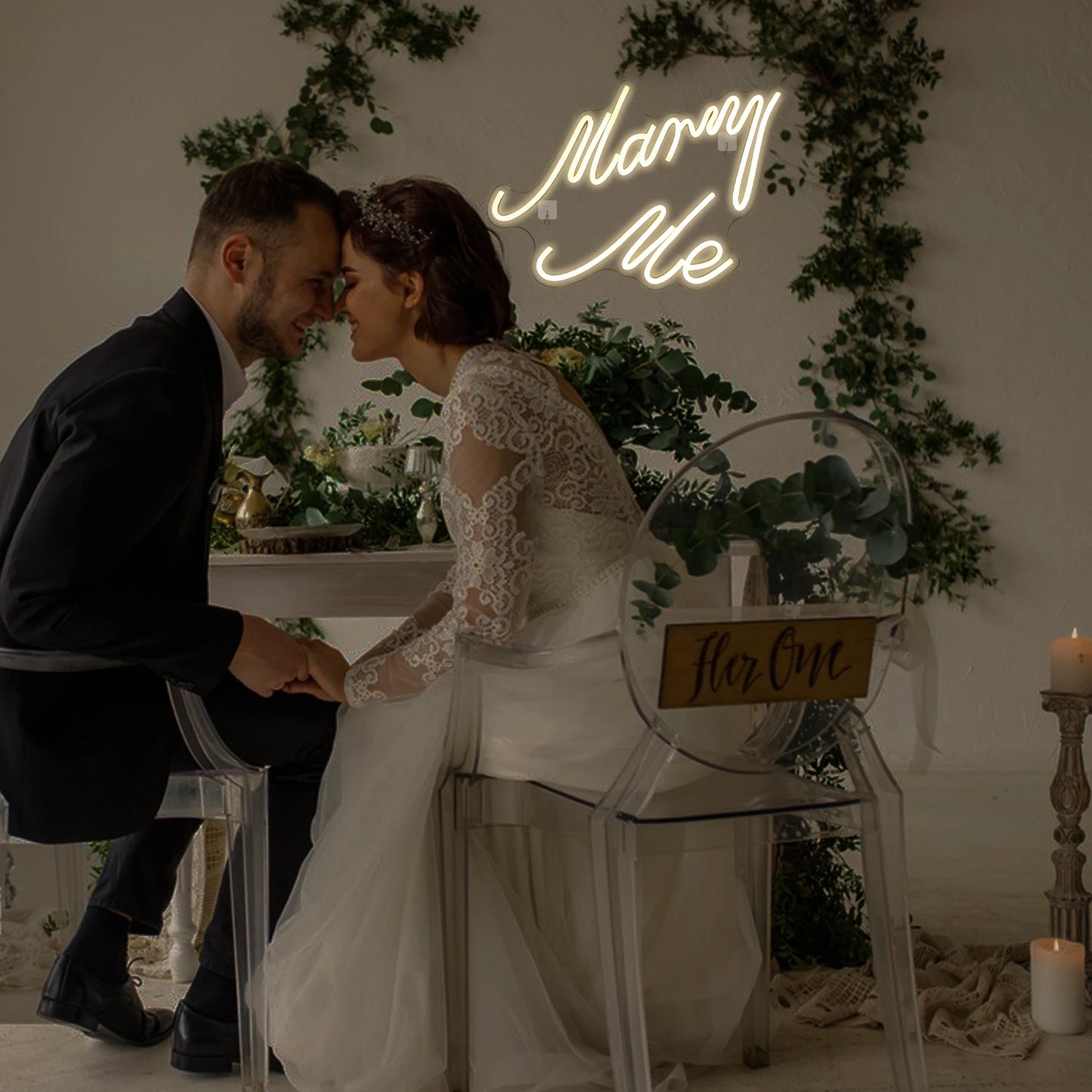 Marry Me 5V USB Letreiro de LED - Econômico