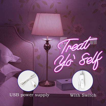 Letreiro de LED "Cuide de Si" 5V USB - Econômico