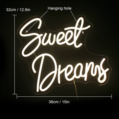 Letreiro de LED Sweet Dreams 5V USB - Econômico