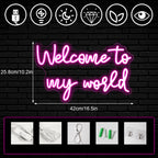 Welcome to my world – letreiro de néon LED (5 V USB)