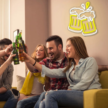 Letreiro de LED "Brinde de Cerveja" 5V USB - Econômico