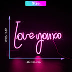 Love You XO – letreiro de néon LED (5 V USB)