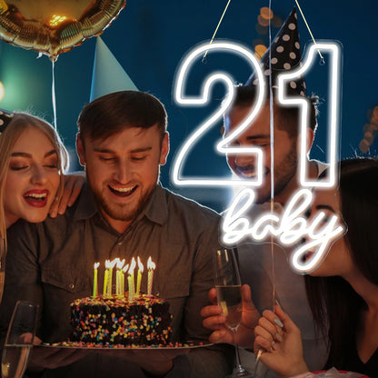 Letreiro de LED 5V USB "Happy Birthday" para Bebês - Econômico