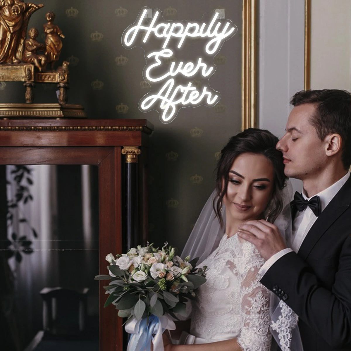 Happily Ever After – letreiro de néon LED (5 V USB)