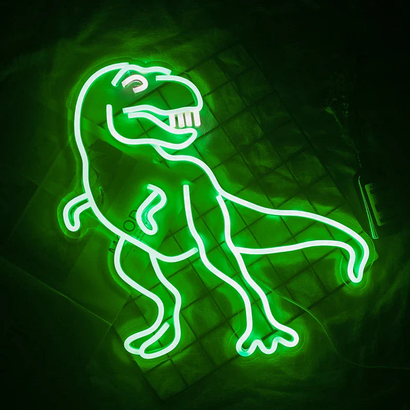 Dinossauros divertidos – letreiro de néon LED (5 V USB)