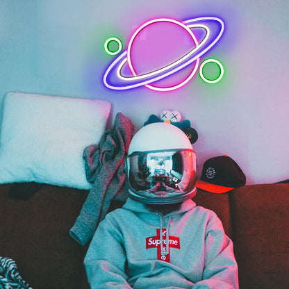 Letreiro de LED USB 5V Planeta - Econômico