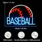 BASEBALL – Basebol – reclame luminoso em néon LED (5 V USB)