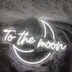 To The Moon 5V USB LED Neon Sign - Budget Friendly