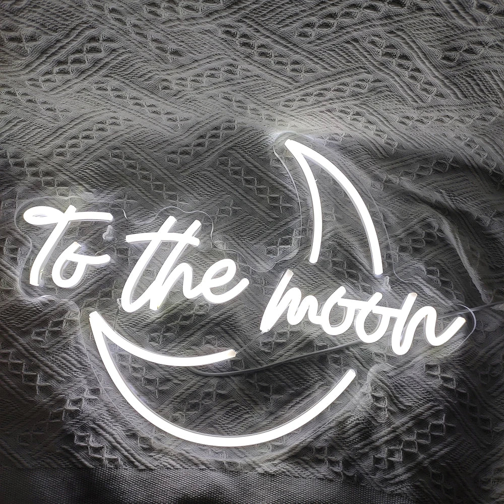 Letreiro de LED "To The Moon" 5V USB - Econômico