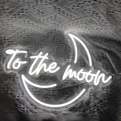 Letreiro de LED "To The Moon" 5V USB - Econômico