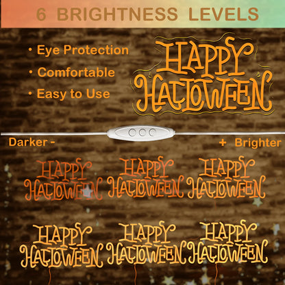 Happy Halloween 5V USB LED Neon Sign - Budget Friendly