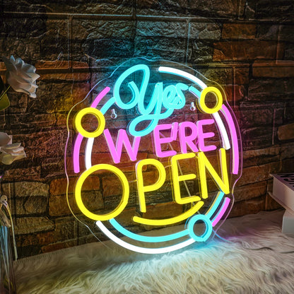 Yes We are Open 5V USB LED Neon Sign - Budget Friendly