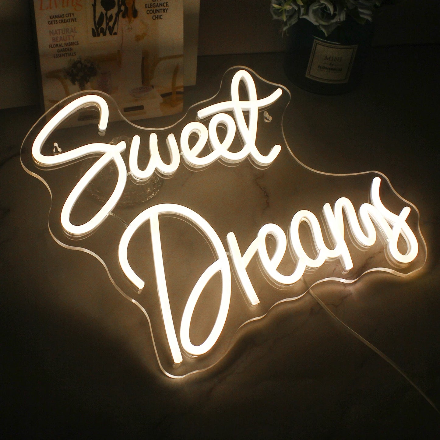 Letreiro de LED Sweet Dreams 5V USB - Econômico