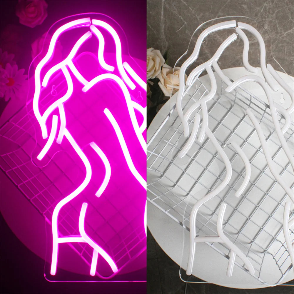 Sexy Lady Night 5V USB LED Neon Sign - Budget Friendly