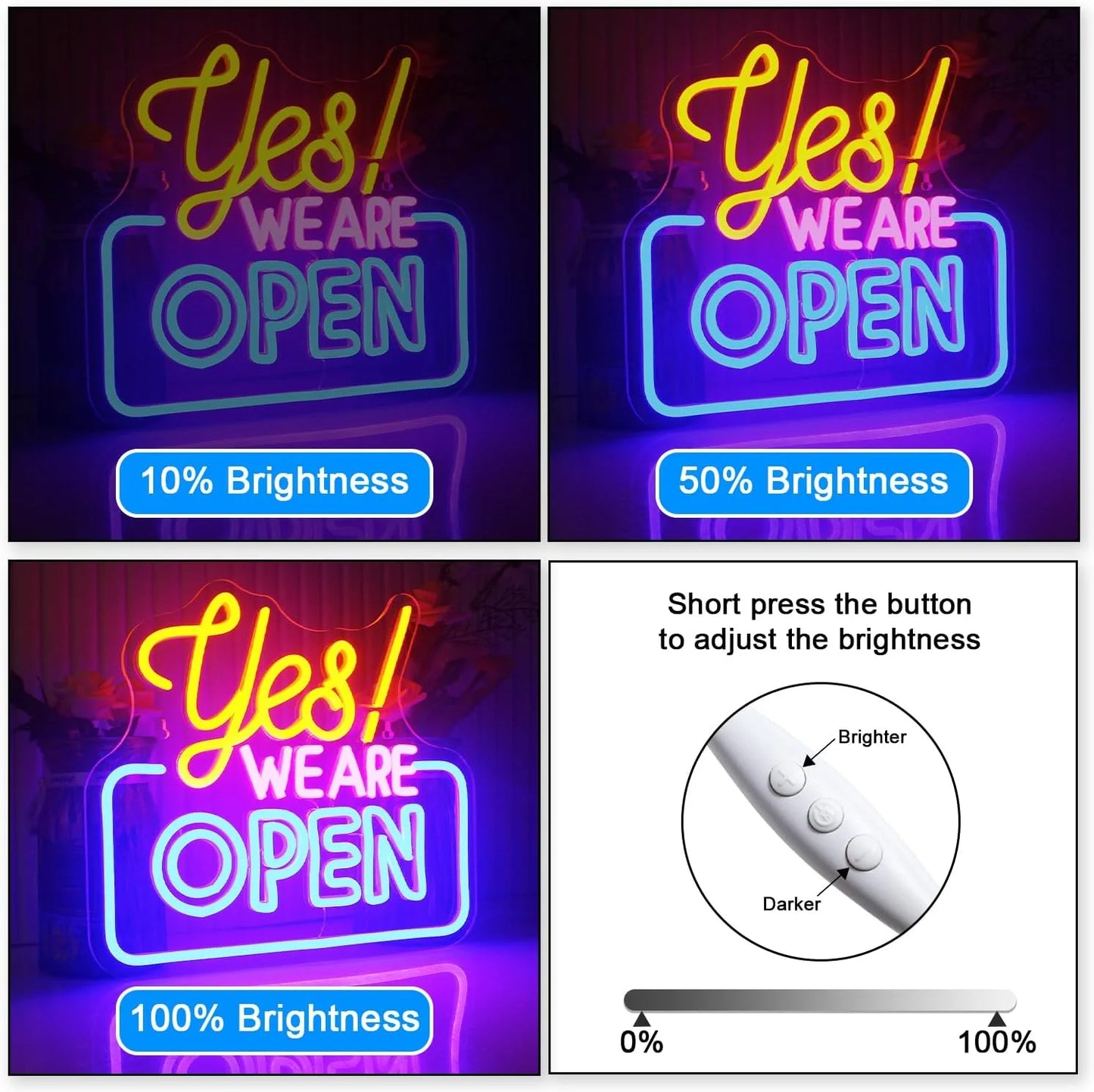 Open 5V USB LED Neon Sign - Budget Friendly
