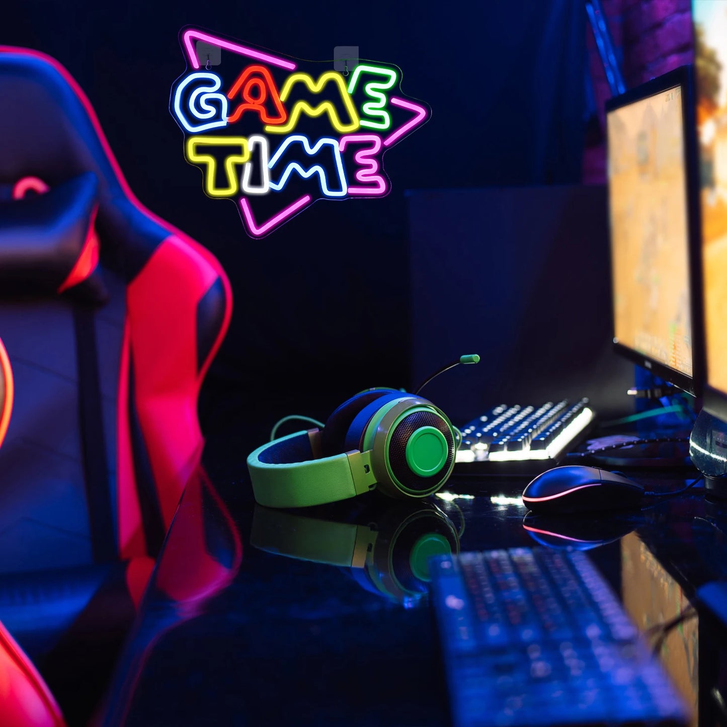Game Time 5V USB LED Neon Sign - Budget Friendly