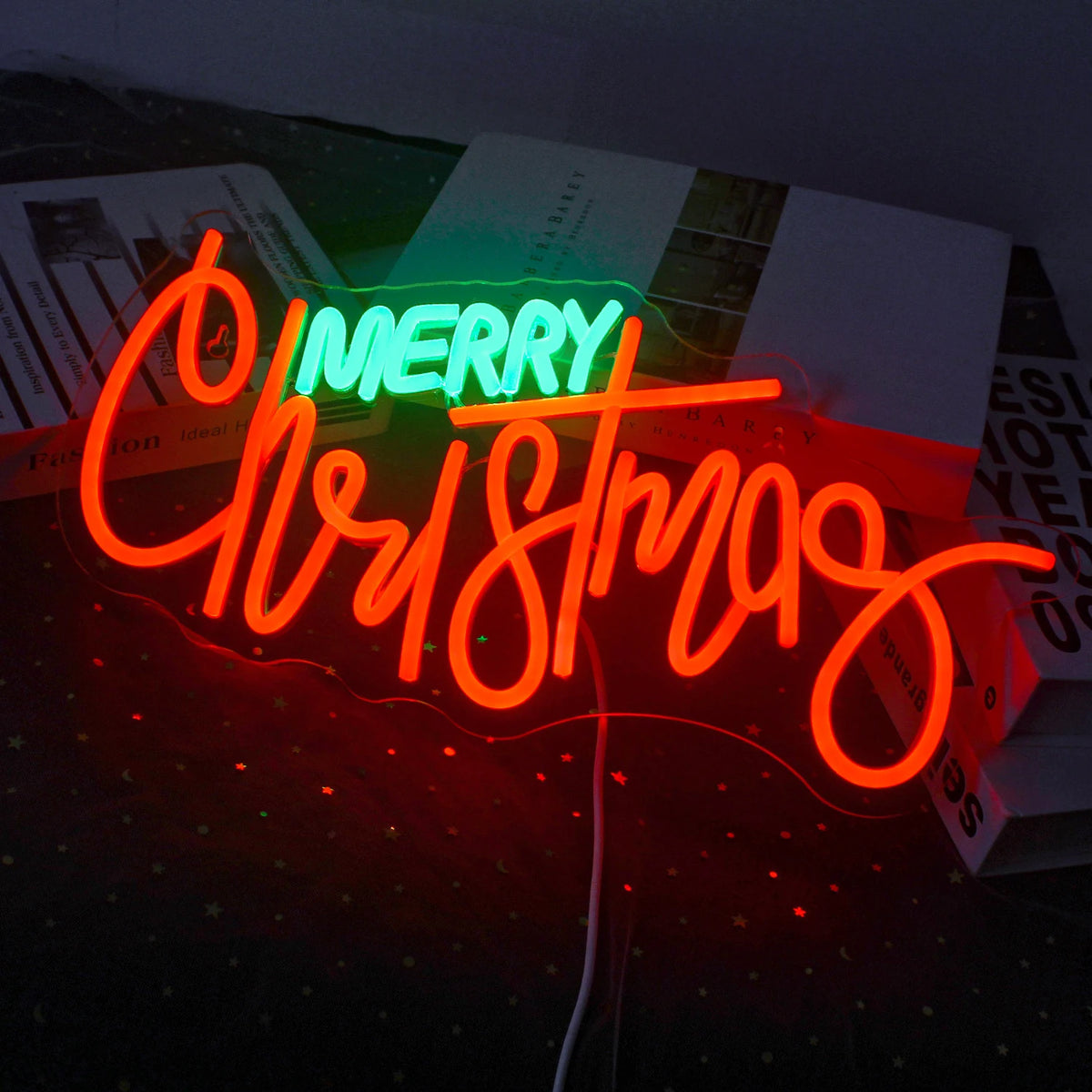 Merry Christmas – letreiro de néon LED (5 V USB)
