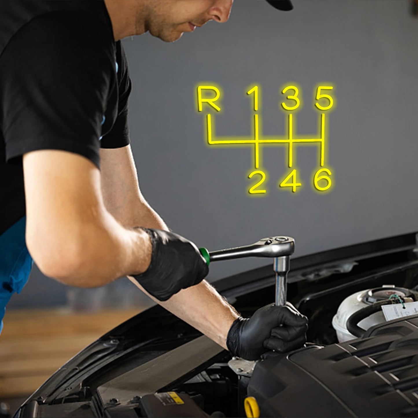 Letreiro de LED USB 5V para Caixa de Câmbio de Carro - Econômico