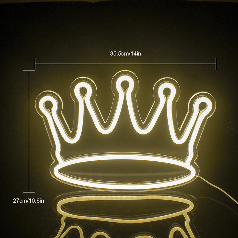 Forma de coroa – letreiro de néon LED (5 V USB)