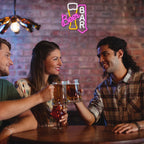 Beer BAR – Copo de cerveja e seta para baixo – reclame luminoso em néon LED (5 V USB)