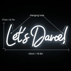 Letreiro de LED "Let's Dance" 5V USB - Econômico