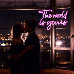 The World Is Yours – letreiro de néon LED (5 V USB)